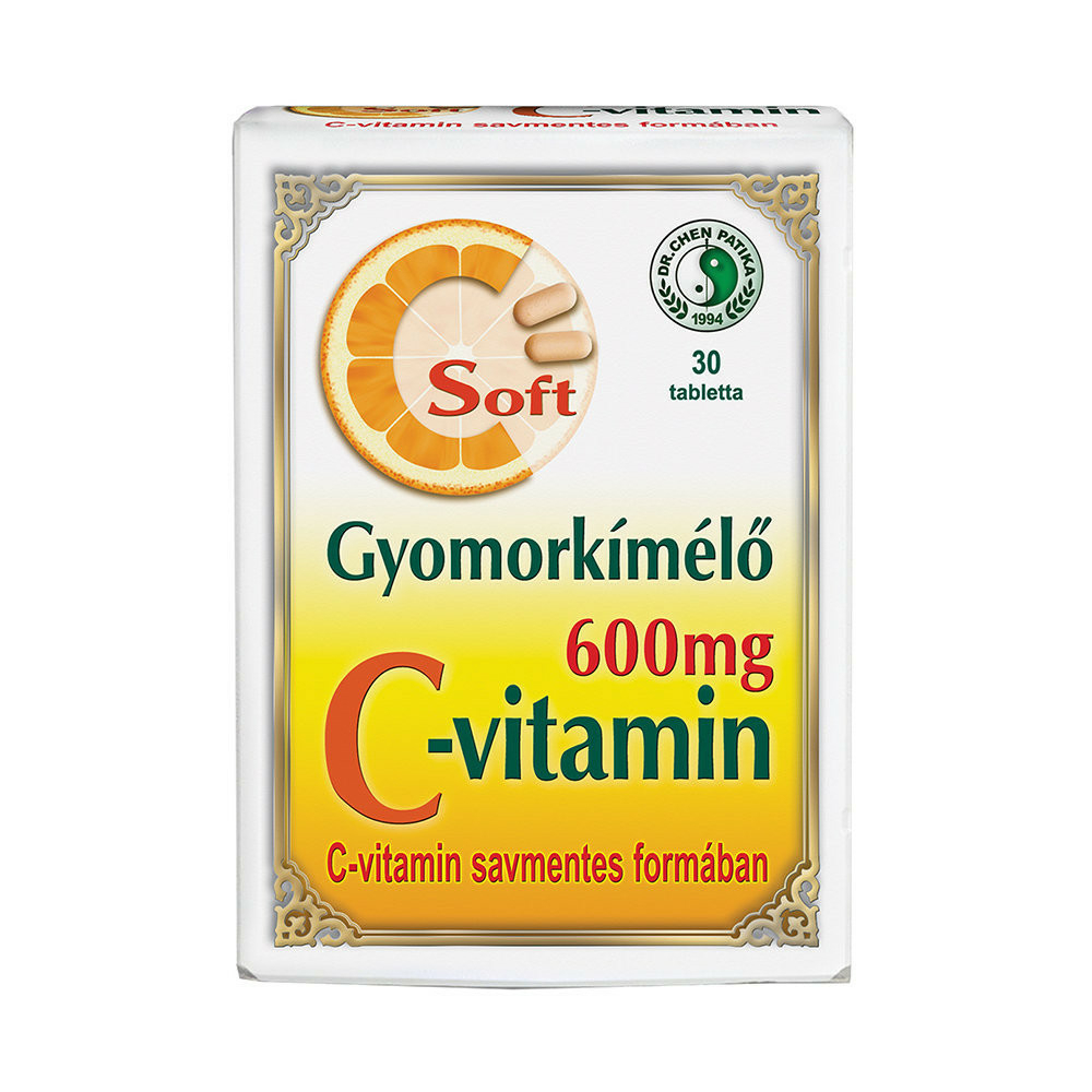 Dr.Chen C-vitamin tabletta Soft gyomorkímélő 600mg 30x