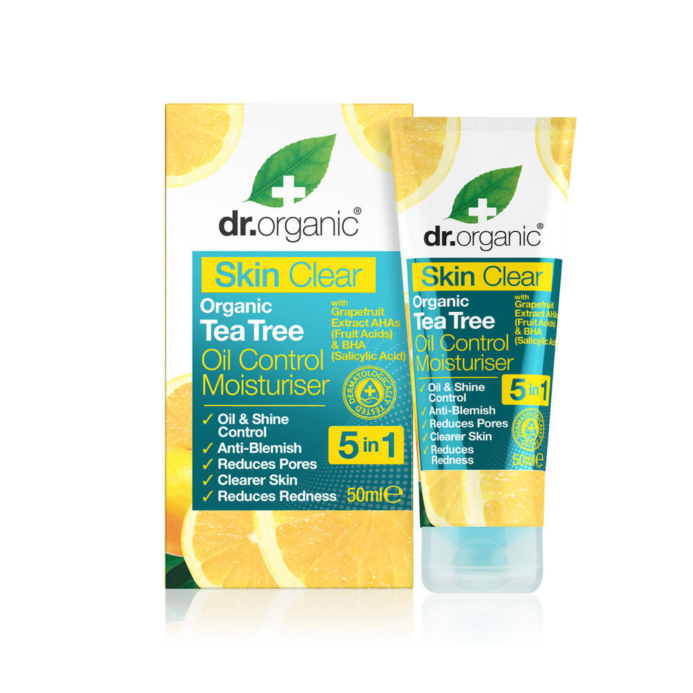 Dr. Organic Skin Clear Mattító Hidratáló arckrém 5 az 1-ben • 50 ml