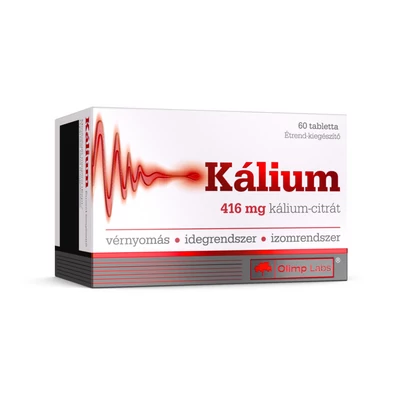 Olimp Labs® Kálium 400 mg tabletta - Különösen jól felszívódó Kálium-citrát formájú étrend-kiegészítő.