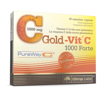 Olimp Labs Gold Vit C 1000 Forte - GYOMORBARÁT, SZABADALOMMAL VÉDETT, ÚJ GENERÁCIÓS C-VITAMIN FORMULA