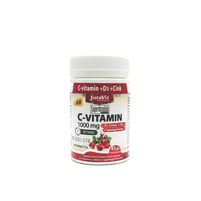 Jutavit C-vitamin 1000mg csipkebogyó D3 nyújtott hatású 45x