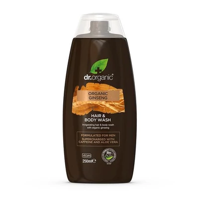 Dr. Organic Men 2 az 1-ben sampon és tusfürdő bio ginzenggel • 250ml