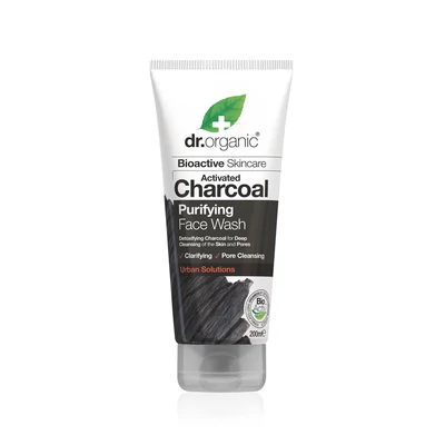 Dr. Organic Mélytisztító arclemosó aktív szénnel • 200 ml
