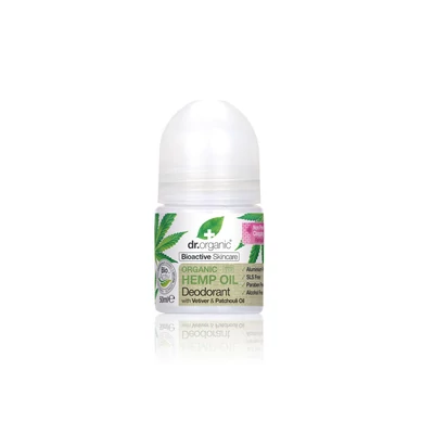 Dr. Organic Alumíniummentes golyós dezodor bioaktív kendermagolajjal • 50ml