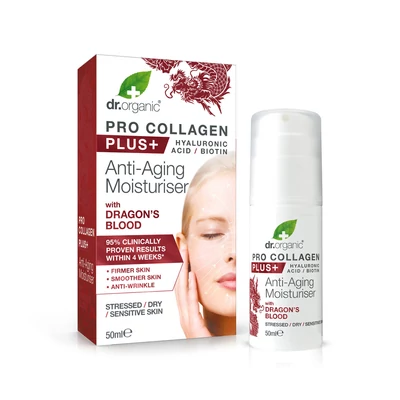 Dr.Organic Pro Collagen Anti-Aging hidratáló arckrém sárkányvérfa kivonattal • 50ml