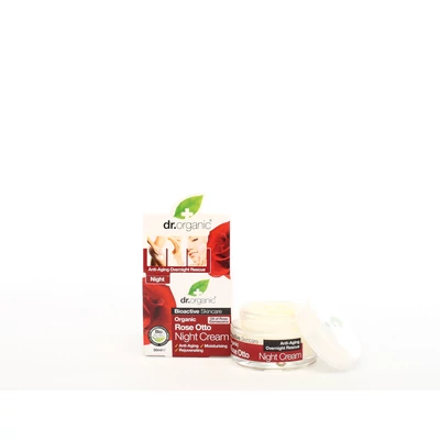 Dr. Organic Éjszakai krém Bio damaszkuszi rózsával • 50 ml