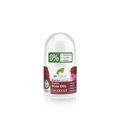Dr. Organic Alumíniummentes golyós dezodor bioaktív damaszkuszi rózsaolajjal • 50ml
