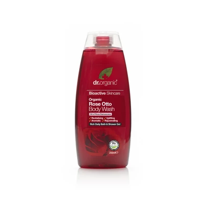 Dr. Organic Tusfürdő bioaktív Damaszkuszi rózsaolajjal • 250 ml