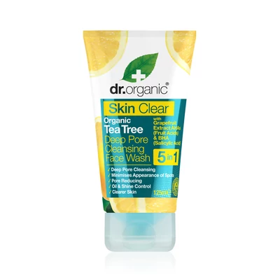 Dr. Organic Skin Clear Mélytisztító arclemosó 5 az 1-ben • 125 ml