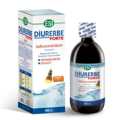 ESI® Diurerbe® Forte italkoncentrátum, Ananász íz – Vízvisszatartás és cellulit ellen. 500ml