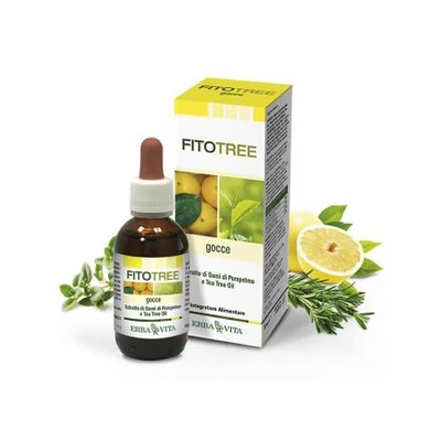 ErbaVita® FitoTree Baktériumölő, fertőtlenítő grapefruit, teafa, rozmaring és kakukkfű olaj - Külsőleg/Belsőleg! 30 ml