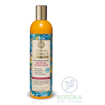 Natura Siberica Ápoló homoktövis hajkondicionáló normál és zsíros hajra • 400ml
