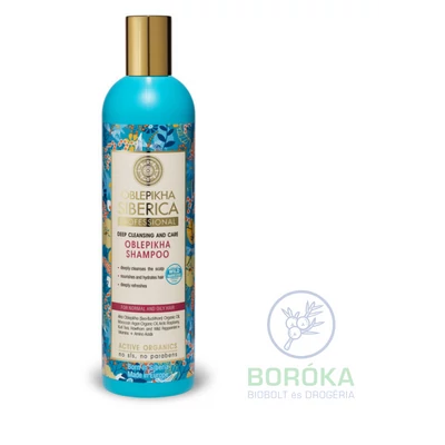 Natura Siberica Mélytisztító homoktövis sampon normál és zsíros hajra • 400ml