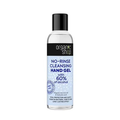 Organic Shop Öblítésmentes kéztisztító gél bio teafaolajjal és szalicilsavval • 200ml