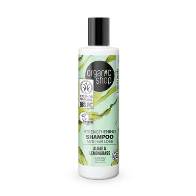 Organic Shop Ásványi erõsítõ és hajhullás elleni sampon algával és citromfűvel