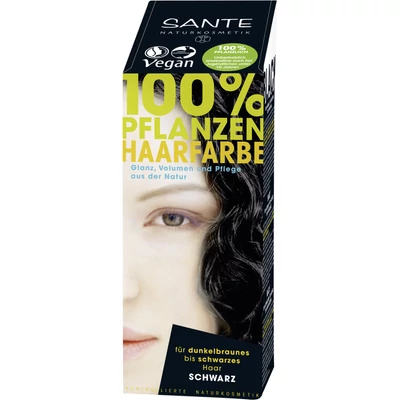 Sante Növényi hajfesték por - Fekete • 100g