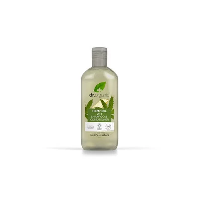 Dr. Organic 2 az 1-ben Sampon és hajkondícionáló bioaktív kendermagolajjal • 265ml