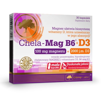 Olimp Labs Chela-Mag B6 + D3 - A D-VITAMIN MAXIMÁLIS FELSZÍVÓDÁSÁHOZ