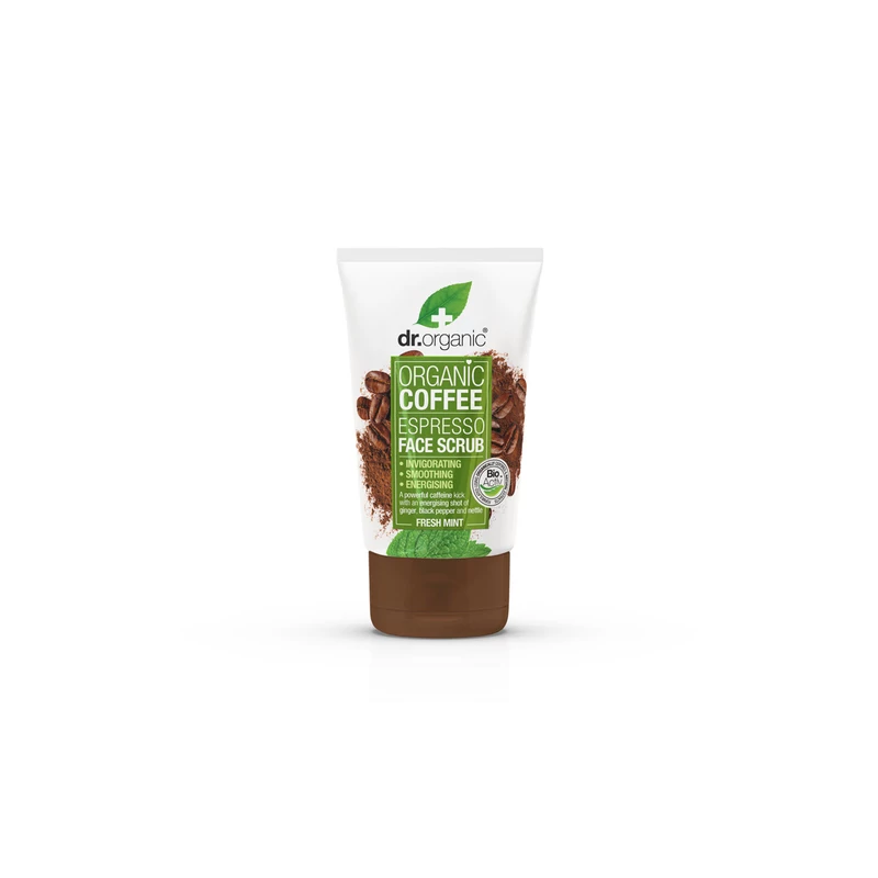 Dr. Organic Élénkítő arcradír bio kávéval • 125ml