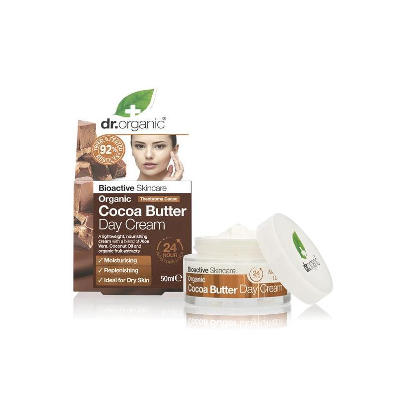 Dr. Organic Nappali arcápoló krém bio kakaóvajjal • 50ml