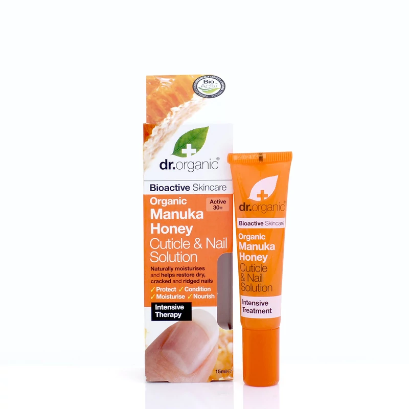 Dr. Organic Körömágy & körömápoló oldat Bio manuka mézzel • 15 ml
