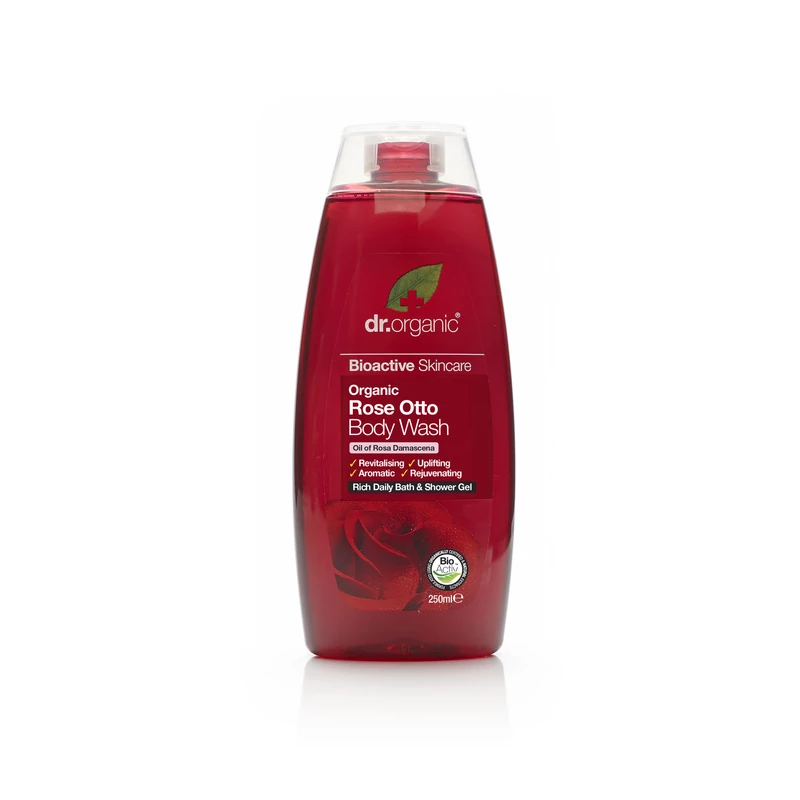 Dr. Organic Tusfürdő bioaktív Damaszkuszi rózsaolajjal • 250 ml