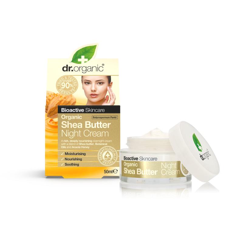 Dr.Organic Éjszakai arcápoló krém bio shea vajjal • 50ml