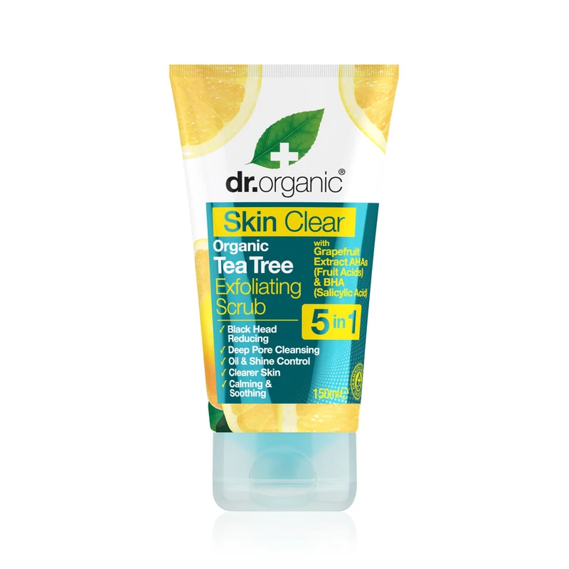 Dr. Organic Skin Clear Hámlasztó bőrradír 5 az 1-ben • 150 ml