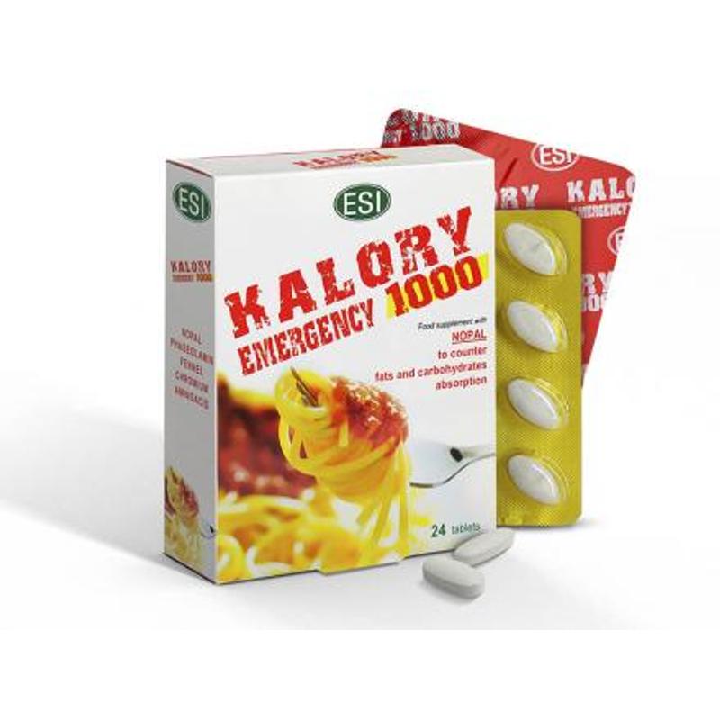 ESI® Kalory emergency - Nopal kaktusz alapú tabletta, csökkenti az együtt elfogyasztott ételek GI- értékét.