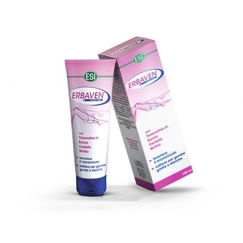 ESI® ERBAVEN® frissítő gél – 18 féle összetevővel, visszerek és hajszálerek ellen, külsőleg.