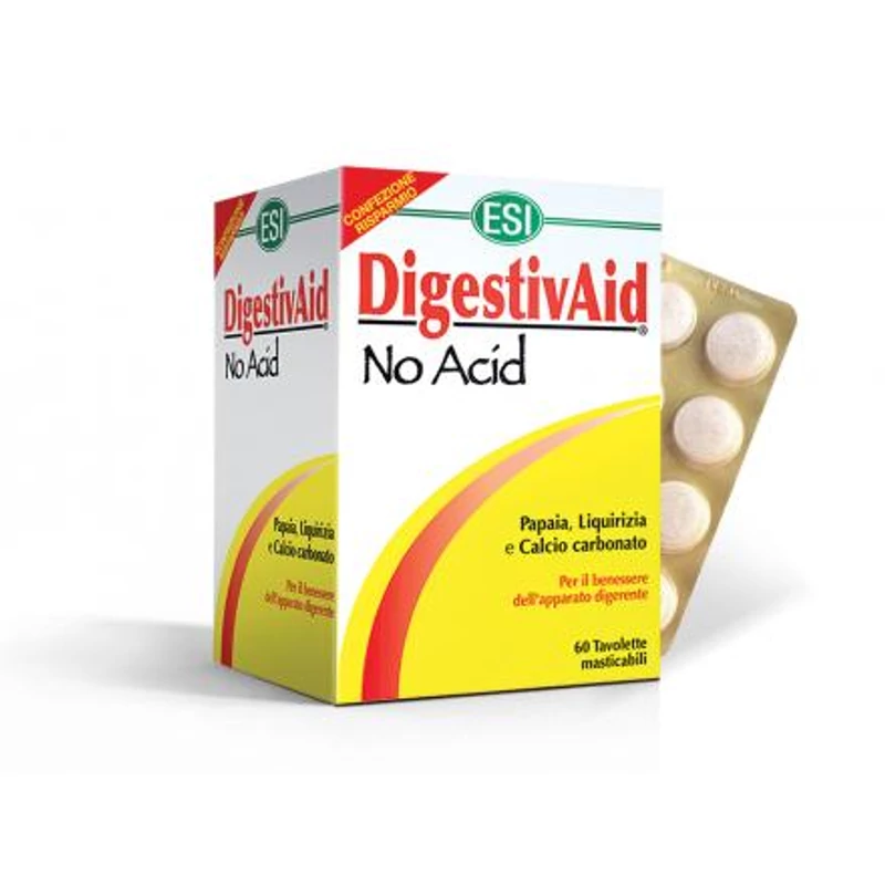 ESI® No Acid Nagy, 60 darabos kiszerelés - Természetes savlekötő, lúgosító. Gyomorégés, puffadás. 60x