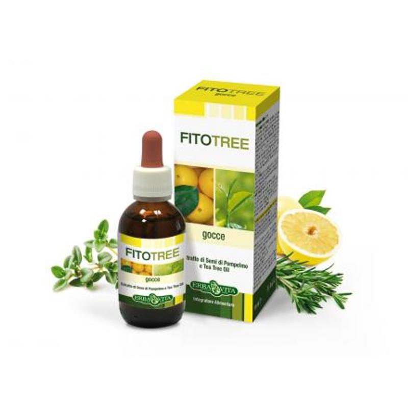 ErbaVita® FitoTree Baktériumölő, fertőtlenítő grapefruit, teafa, rozmaring és kakukkfű olaj - Külsőleg/Belsőleg! 10 ml