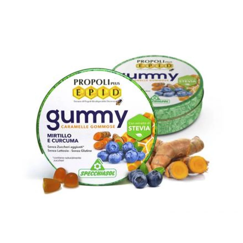Specchiasol® EPID® Szopogatós gumicukor - EPID® propolisz, fekete áfonya, kurkuma