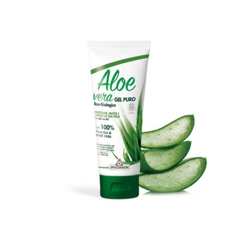 Specchiasol® Aloe vera elsősegély gél - minden bőrtípus számára. ECOBIO minősítésű 100%-os, külsőleg