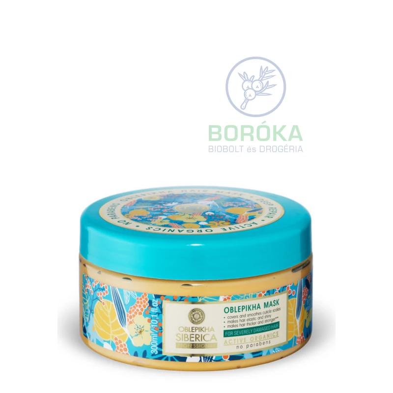 Natura Siberica Homoktövis regeneráló hajpakolás igénybevett hajra • 300ml