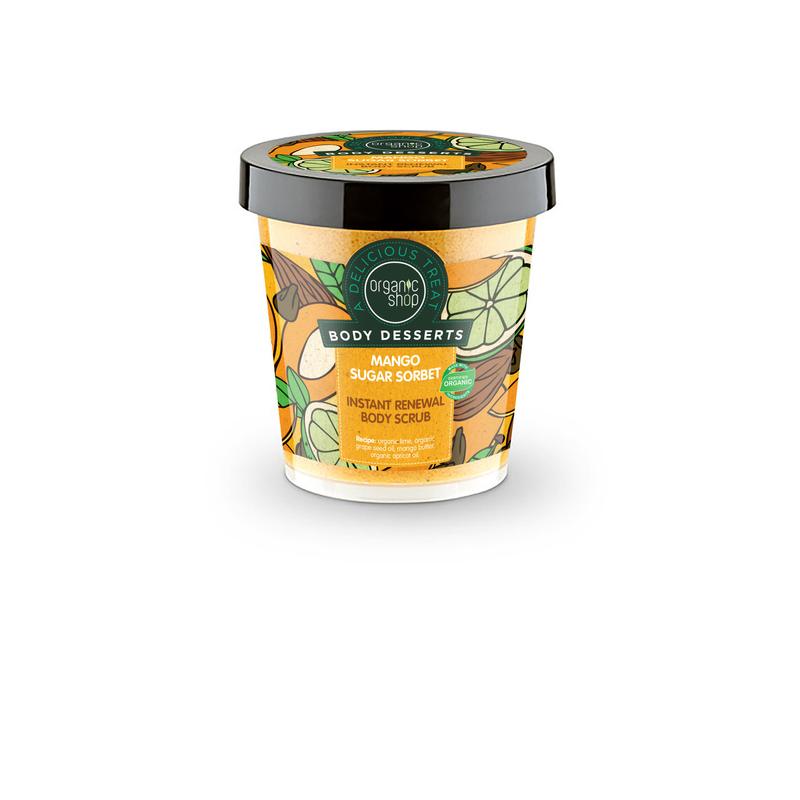 Organic Shop Bõrmegújító cukros testradír "Mangó sorbet"