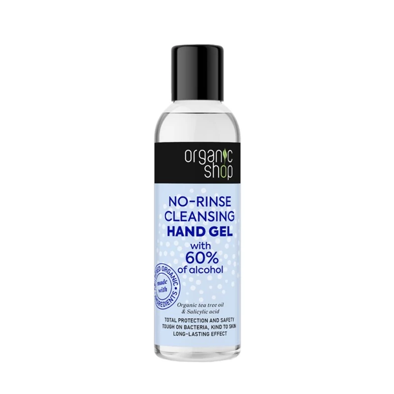 Organic Shop Öblítésmentes kéztisztító gél bio teafaolajjal és szalicilsavval • 200ml