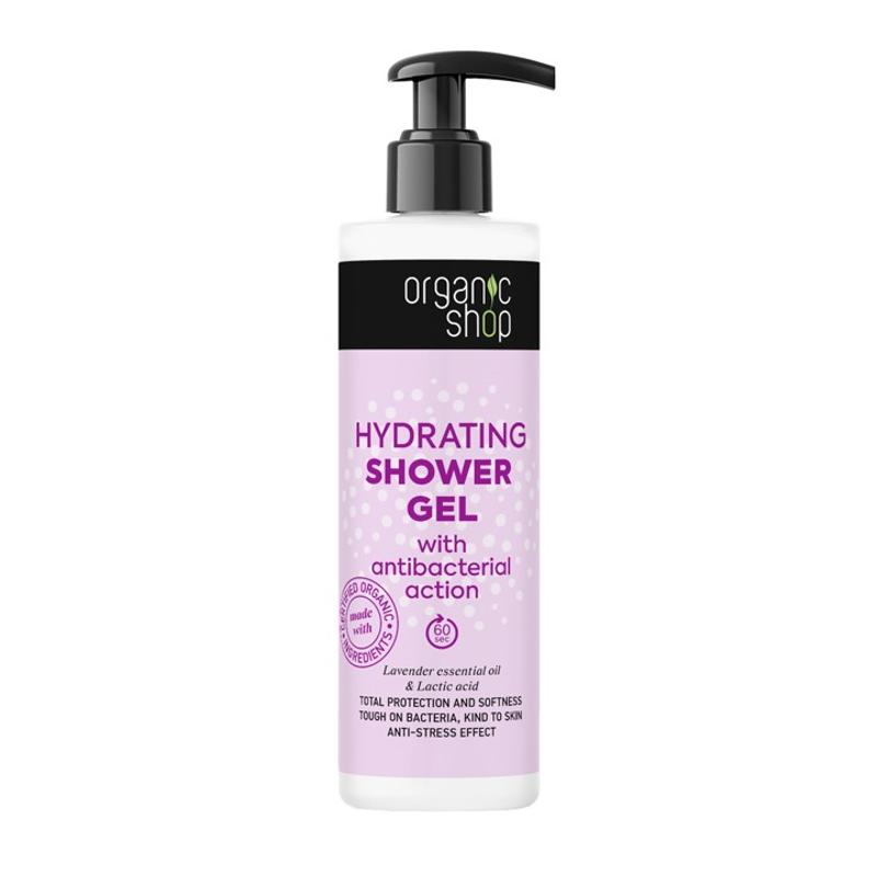 Organic Shop Hidratáló tusfürdő levendula illóolajjal és tejsavval • 280ml
