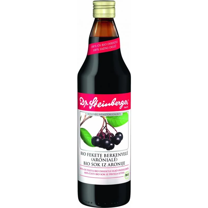 Dr Steinberger Fekete berkenyelé/Arónialé bio 750ml