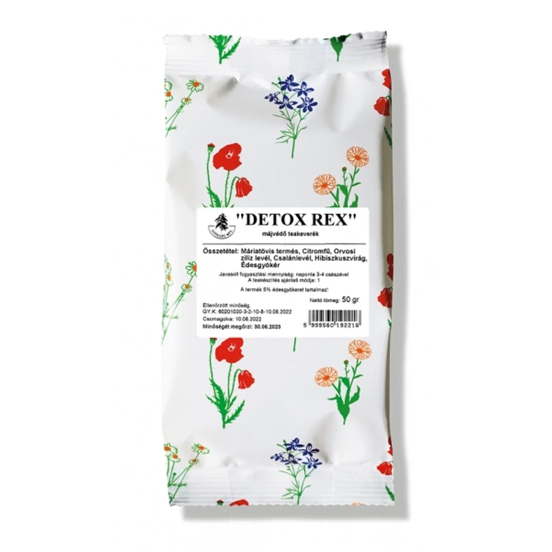 Gyógyfű, Detox rex májvédő teakeverék 50g
