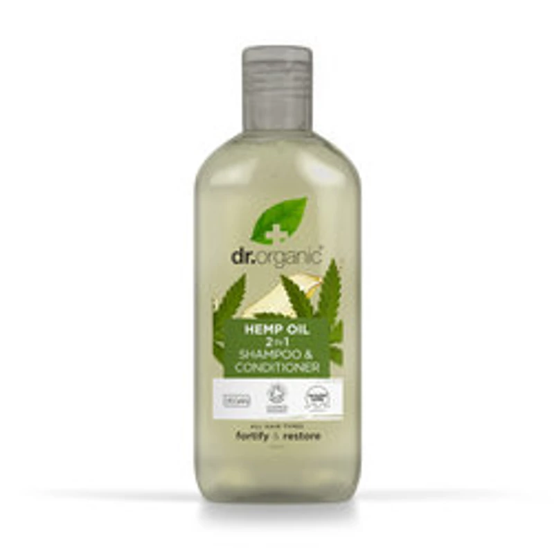 Dr. Organic 2 az 1-ben Sampon és hajkondícionáló bioaktív kendermagolajjal • 265ml